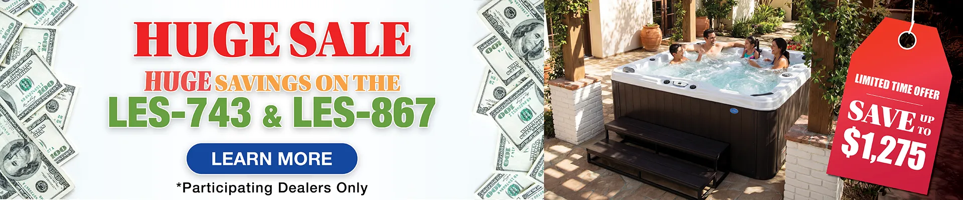 Calspas hot tub being used in a family setting - Hollywood